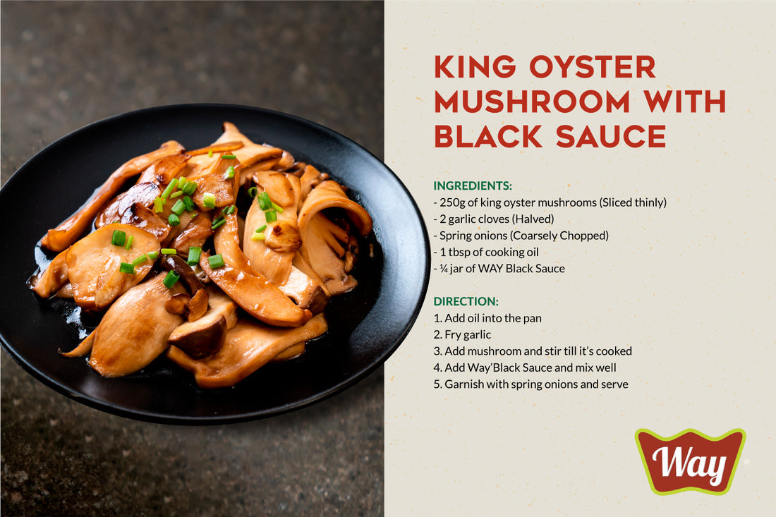 King Oyster Mushroom with Black Sauce