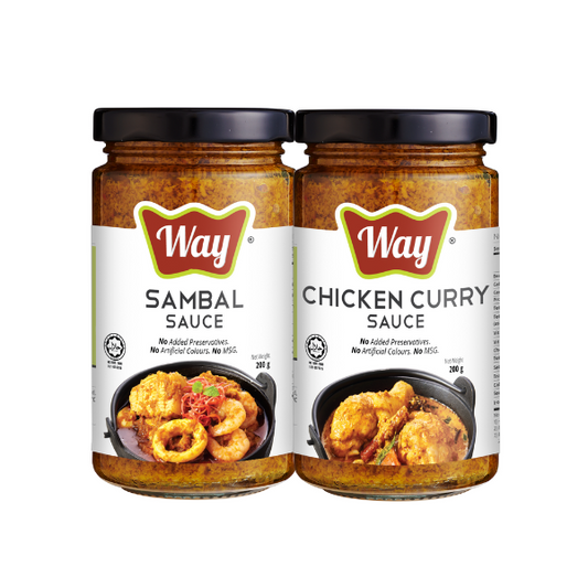 【RAYA OFFER】 Sambal Sauce & Chicken Curry Sauce 叁巴酱 & 咖喱鸡酱 [ 2x200g ]