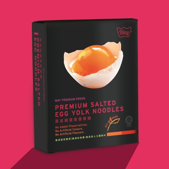Premium Salted Egg Noodles 黄金咸蛋黄干捞面  [ 6 packets ]